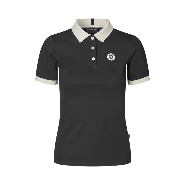 KINGSLAND LAURA Polo T-shirt. Sort. Ladies