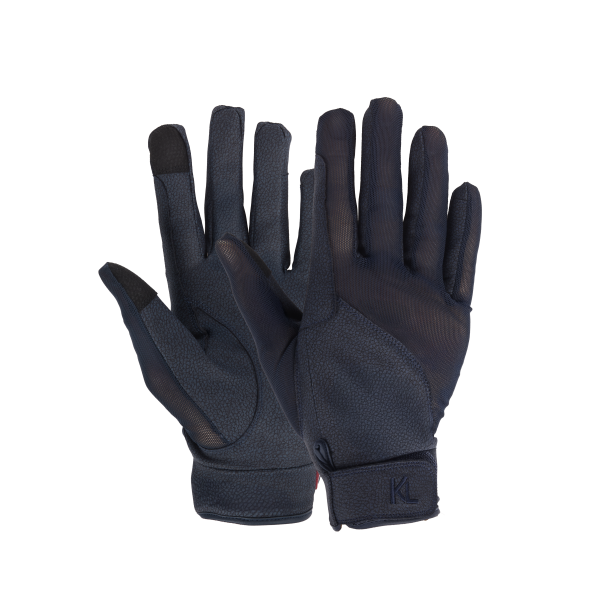 KINGSLAND LENA Mesh sommerridehandsker. Sort