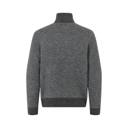 KINGSLAND ANDREW Strikket tr�je med half-zip. Herre. Dark Grey