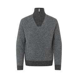 KINGSLAND ANDREW Strikket tr�je med half-zip. Herre. Dark Grey
