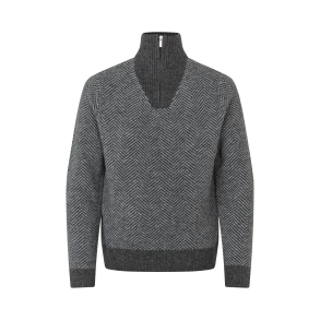 KINGSLAND ANDREW Strikket tr�je med half-zip. Herre. Dark Grey
