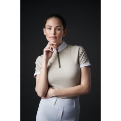 CATAGO NICE Kortrmet stvnebluse. Hvid/Sandshell