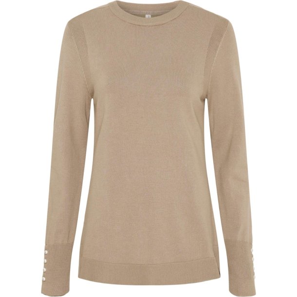CATAGO ROBYN Strikket pullover. Beige