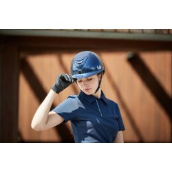 CATAGO NASH Polo T-shirt med lynls i halsen. Navy