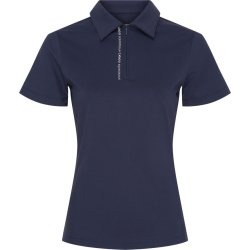 CATAGO NASH Polo T-shirt med lynls i halsen. Navy