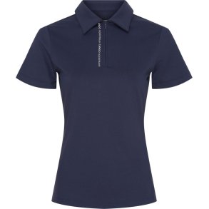 CATAGO NASH Polo T-shirt med lynls i halsen. Navy