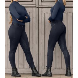 ELT ESSENTIAL Vinterridebukser med full grip. Navy