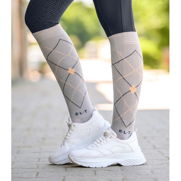 ELT ARGYLE Ridestr�mper. Chrome Grey/Peach