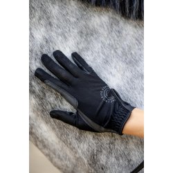 EQUIPAGE TERINA Sommerridehandsker med mesh. Sort