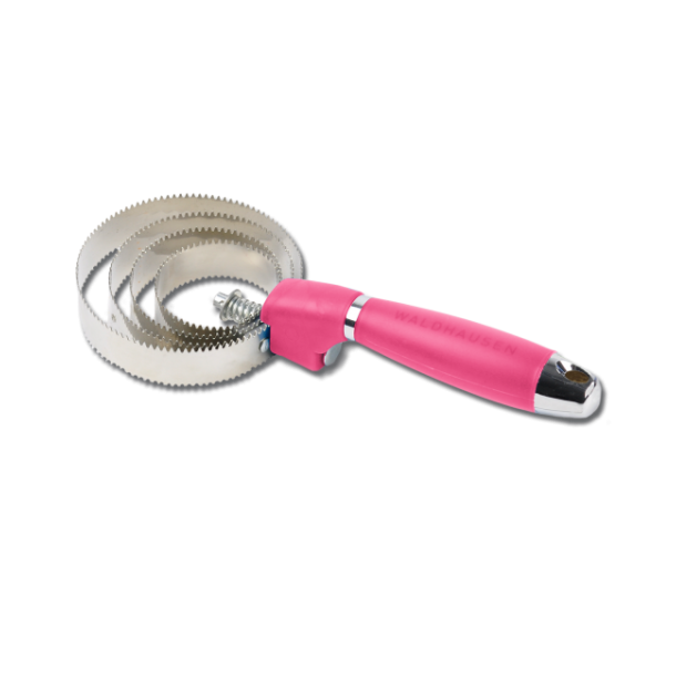 Fjederstrigle med gelhndtag. Pink