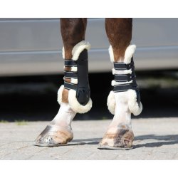 QHP ONTARIO Gamacher med imiteret pels. Sort