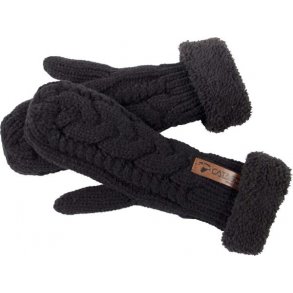 Turtle Fur Nepal Mika Fingerless Mittens - Black