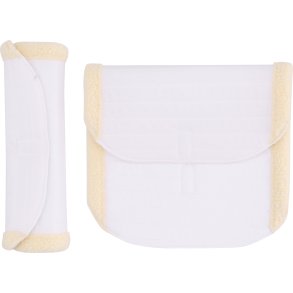 HORSEGUARD Bandageunderlag med imiteret lam. Hvid. 45x37cm