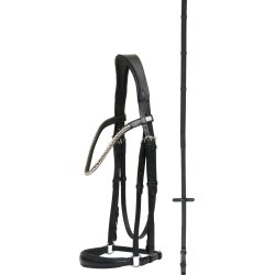 HORSEGUARD EMI 26.1 trense med kombineret n�seb�nd. Sort