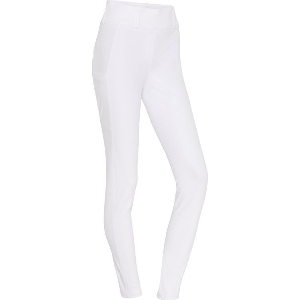 CATAGO RIVER Ridetights med bltestropper. Fullgrip. Hvid