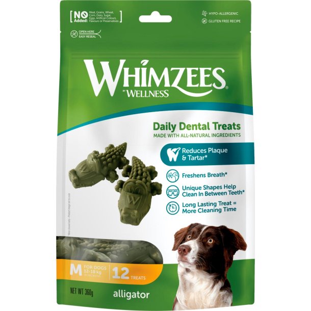 WHIMZEES Alligator Dental Stick M til mellemstore hunde
