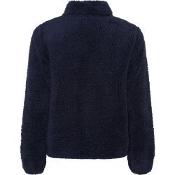 EQUIPAGE VERONIKA Teddy fleecetrje med halv lynls. Navy