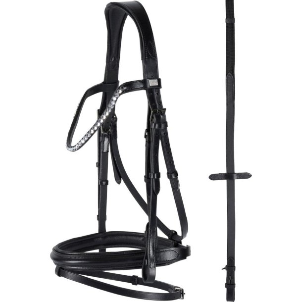 HORSEGUARD EMI 23.1 trense med kombineret nsebnd. Sort