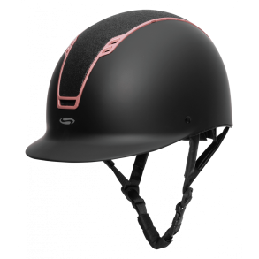 SWING H22 SHINE Ridehjelm. Mat sort/rosegold
