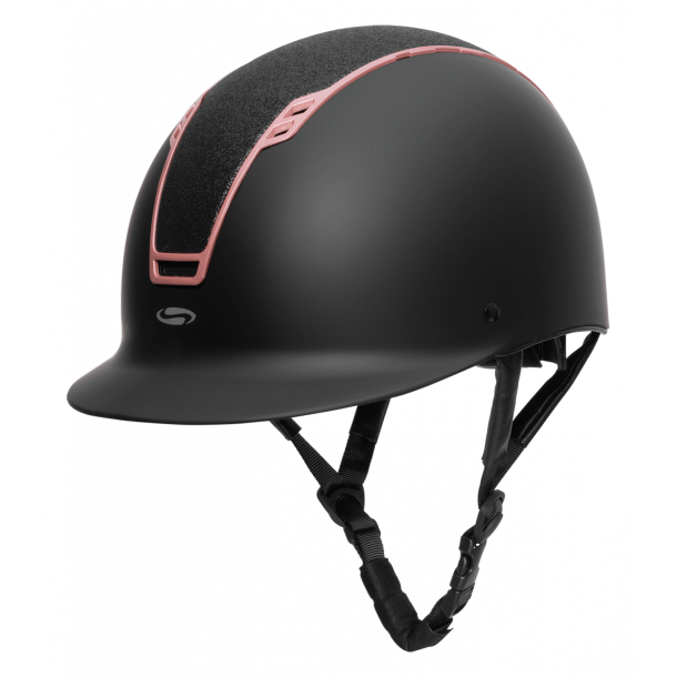 SWING H22 SHINE Ridehjelm. Mat sort/rosegold
