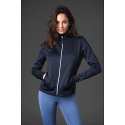 EQUIPAGE VANABE Cardigan med lynls. Navy
