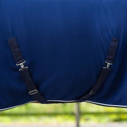 QHP ESSENTIALS Fleeced�kken med pyntebort. Navy/s�lv