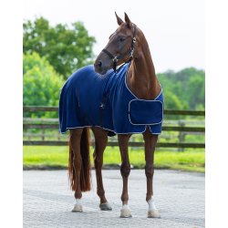 QHP ESSENTIALS Fleeced�kken med pyntebort. Navy/s�lv