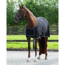 QHP ESSENTIALS Fleeced�kken med pyntebort. Sort/s�lv
