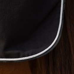 QHP ESSENTIALS Fleeced�kken med pyntebort. Sort/s�lv