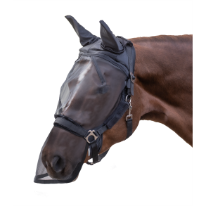 WALDHAUSEN PREMIUM Insektmaske, med rer og mulebeskyttelse. Sort