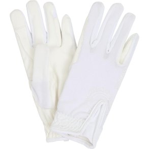 EQUIPAGE TERINA Sommerridehandsker med mesh. Hvid