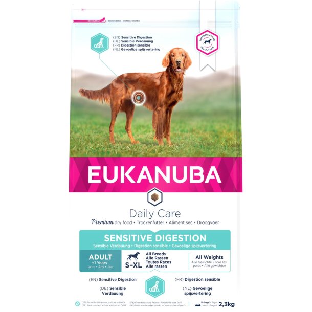 Eukanuba DailyCare Adult All Breeds Sensitive Digestion. 2,3kg