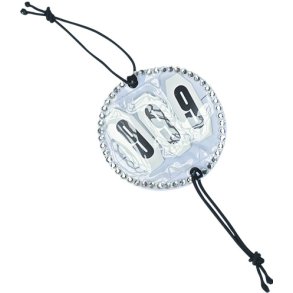 HORSEGUARD Stvnenummer med krystal. Slv