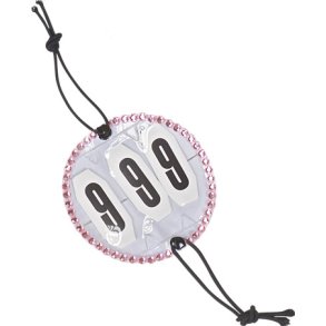 HORSEGUARD Stvnenummer med krystal. Pink