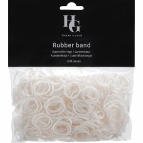 HORSEGUARD Gummielastikker. 500 stk. Hvid