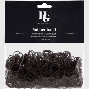HORSEGUARD Gummielastikker. 500 stk. Brun