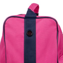 QHP Q-ESSENTIALS Kombi hjelm- og st�vletaske. Pink/navy