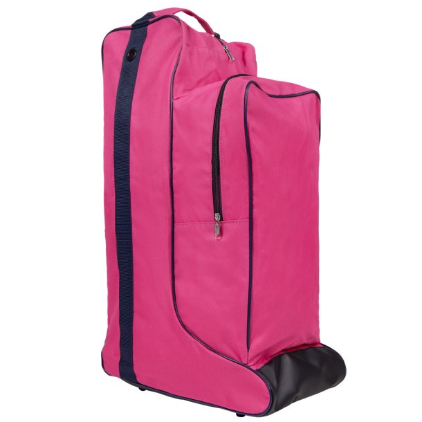 QHP Q-ESSENTIALS Kombi hjelm- og st�vletaske. Pink/navy