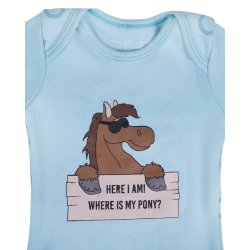 QHP BOBBY Baby bodystocking. Lysebl