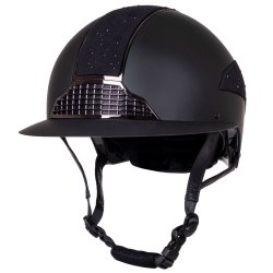 QHP OHIO Ridehjelm. Sort med bred skygge