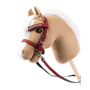 MY HOBBY HORSE Trense med bid, til k�phest. R�d Glitter