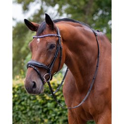 QHP ORLANDO Trense med kombineret n�seb�nd. Sort