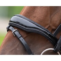 QHP ORLANDO Trense med kombineret n�seb�nd. Sort