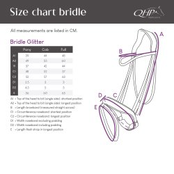 QHP GLITTER Trense. Sort