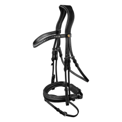 WALDHAUSEN S-LINE GLAMOUR Trense. Sort