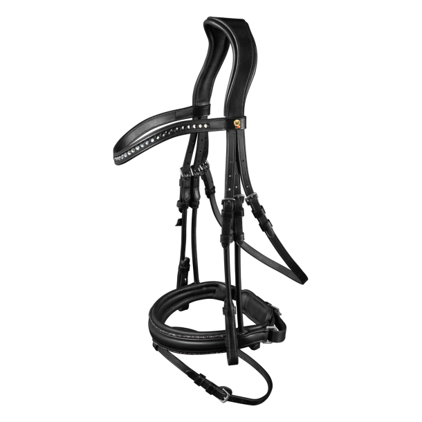 WALDHAUSEN S-LINE GLAMOUR Trense. Sort