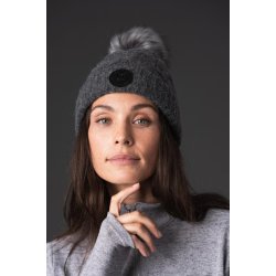 EQUIPAGE VASILI Strikhue med kvast. Asphalt. One Size