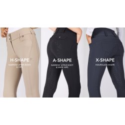 KINGSLAND KIMI A-shape ridebukser. Fuld grip. Hvid