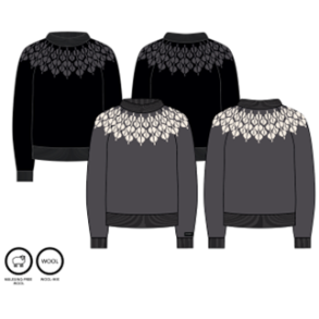 EQUES BY KINGSLAND MAGDA Strikket Sweater. Sort