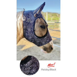 PROFESSIONAL'S CHOICE Comfort Fit Lycra Fluemaske. Paisley/Black